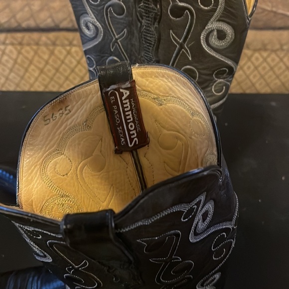 Ammons black lizard boots - Picture 3 of 3